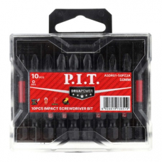 Бита ударная магнитная P.I.T. DRUA PZ2x50 мм, IMPACT, торсионная зона, 10 шт, кейс (ASDR01-50PZ2A)